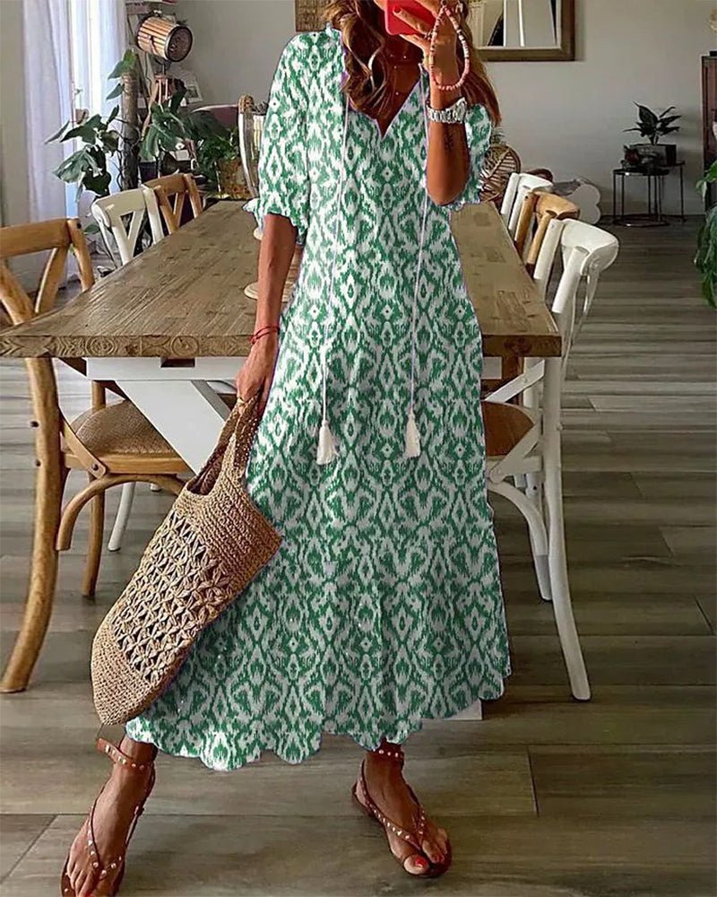 Monica | Vestito Boho Senza Sforzo con Vestibilità Flattering