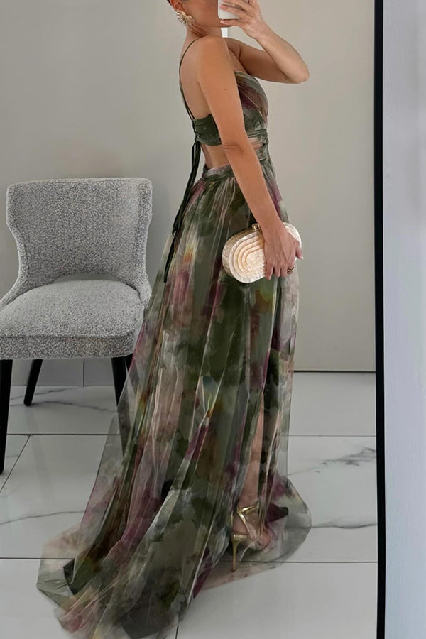 Felicita | Incantevole Maxi Abito con Motivo Floreale