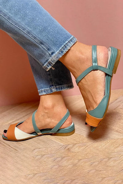 GINEVRA | TRICOLOR SANDALEN MET OPEN TEEN