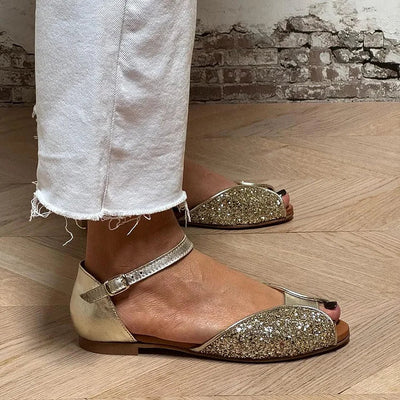 FLAVIA | SANDALEN FLAT GLITTER