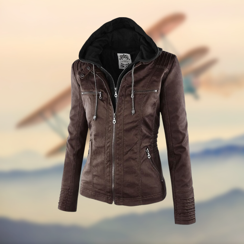 Monica™ | Giacca di Pelle Elegante