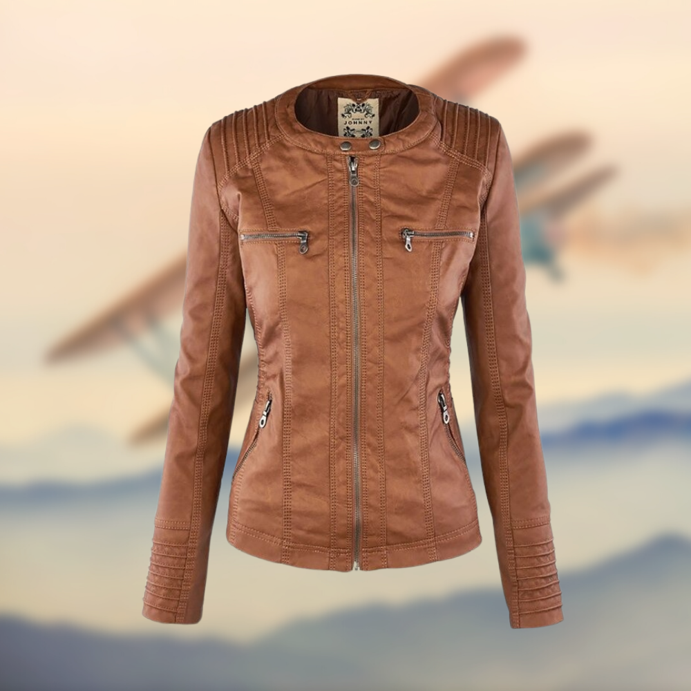 Monica™ | Giacca di Pelle Elegante