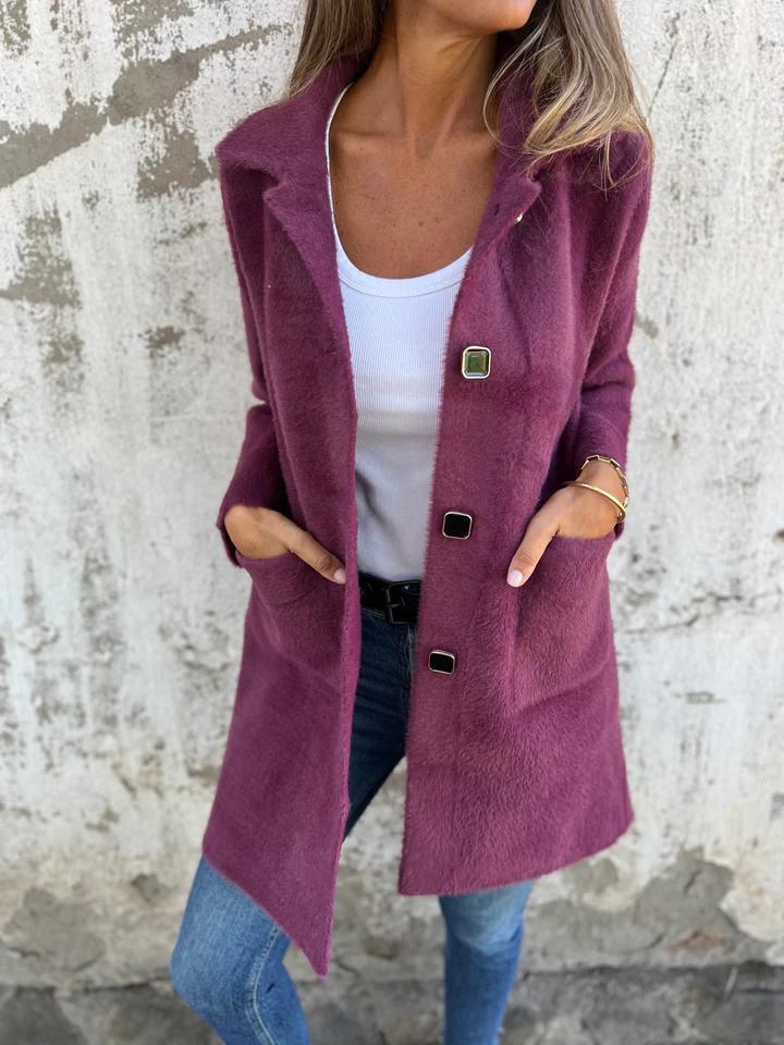 Marcela | Cappotto casual, monopetto, spesso