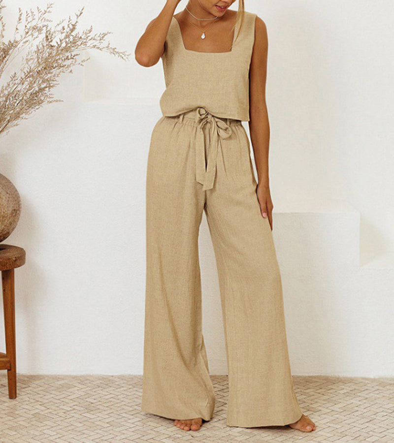 Megan™ | Set Top Minimalista e Pantaloni a Gamba Larga