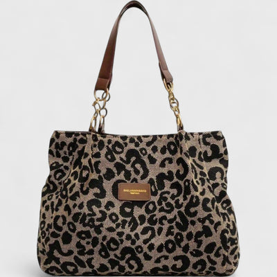 Mia™ | Borsa shopping in tela con motivo leopardato
