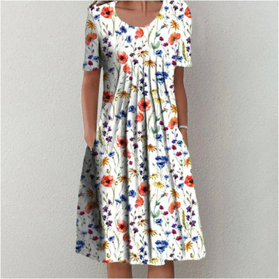 Fiorella | Vestito Floreale Elegante e Casual con Tasche