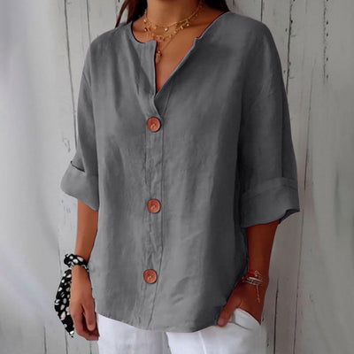 Agnese™ | Blusa Casual con Bottoni
