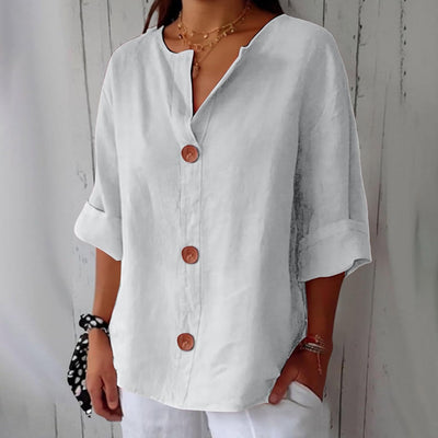 Agnese™ | Blusa Casual con Bottoni