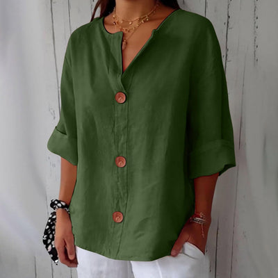 Agnese™ | Blusa Casual con Bottoni