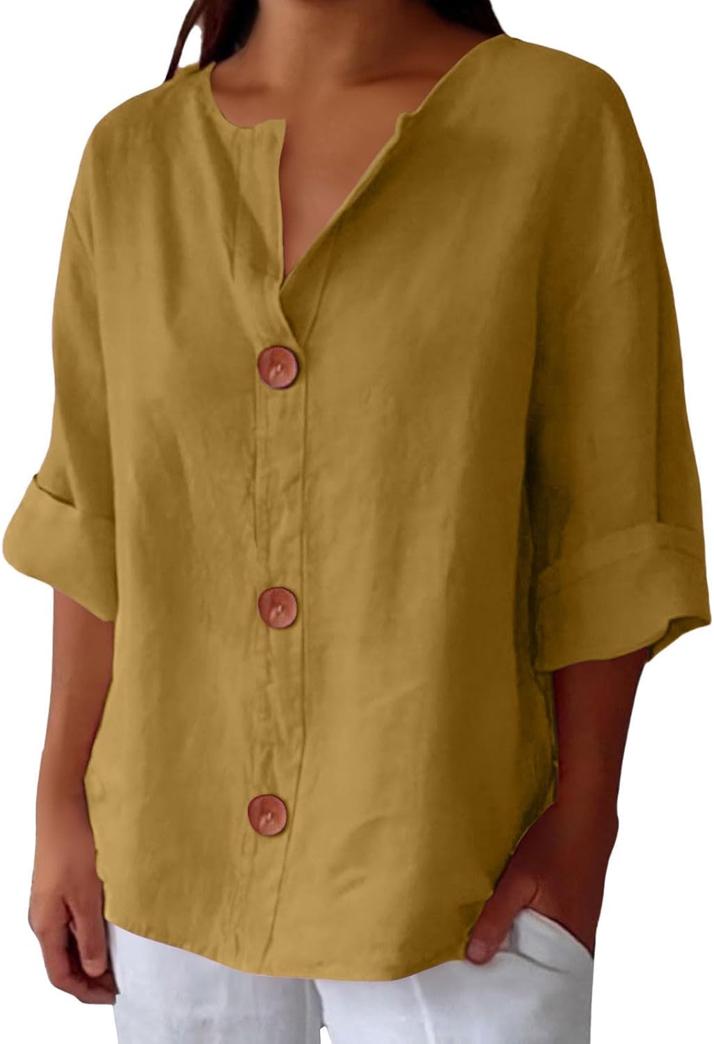 Agnese™ | Blusa Casual con Bottoni
