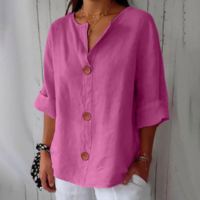 Agnese™ | Blusa Casual con Bottoni