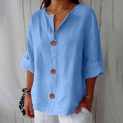 Agnese™ | Blusa Casual con Bottoni