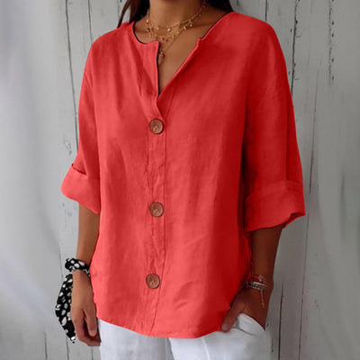 Agnese™ | Blusa Casual con Bottoni