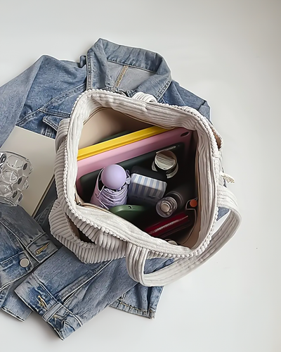 Donatella™ | Borsa a tracolla a coste con dettaglio in corda