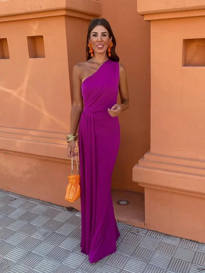 Lia™ | Abito Maxi Asimmetrico
