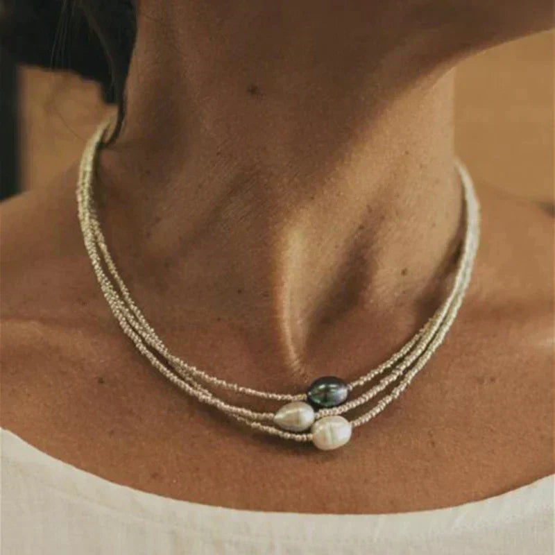 Collana con perle naturali