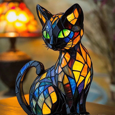 Lira™ | Lampada gatto in vetro colorato incantevole