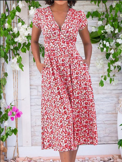 Fienna – Vestito Midi con Bottoni