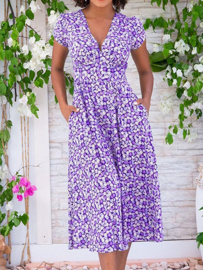 Fienna – Vestito Midi con Bottoni