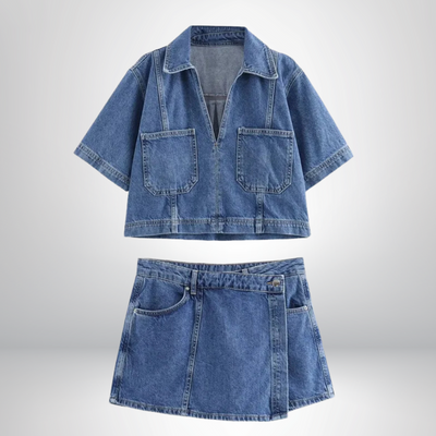 Sofia® | Set in Denim con Scollatura a V