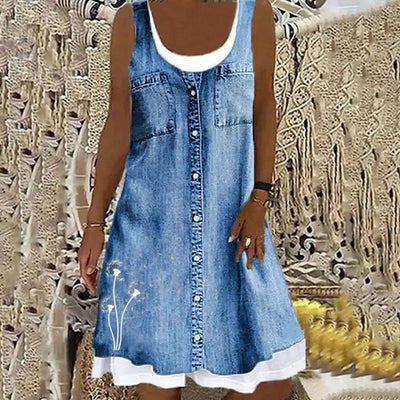 Sofia™ | Morbido ed Elegante Abito in Denim