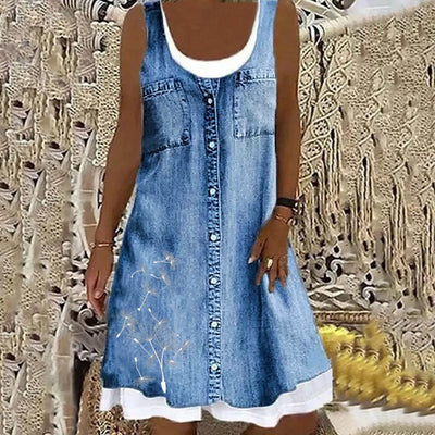 Sofia™ | Morbido ed Elegante Abito in Denim