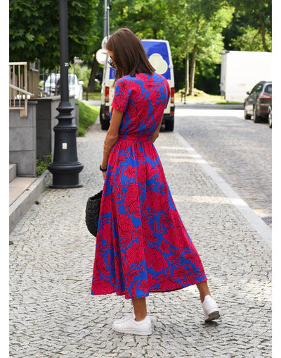 EVA | Abito Elegante con Scollatura a V e Copertura della Pancia