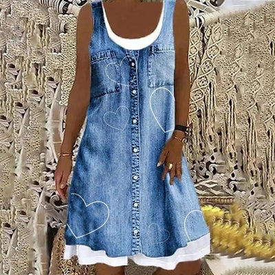 Sofia™ | Morbido ed Elegante Abito in Denim