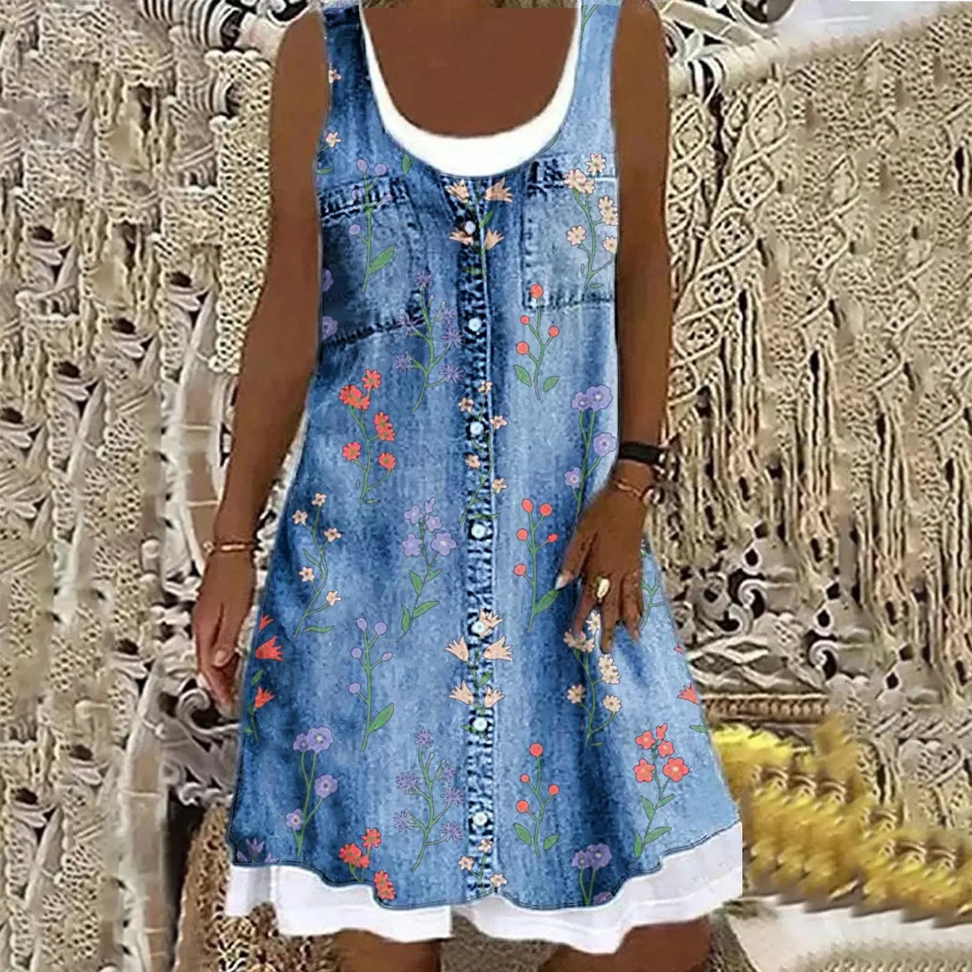 Sofia™ | Morbido ed Elegante Abito in Denim
