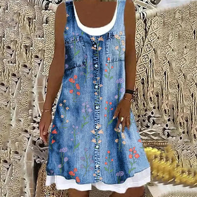 Sofia™ | Morbido ed Elegante Abito in Denim