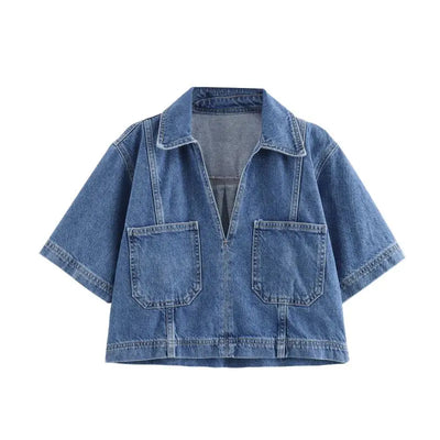 Sofia® | Set in Denim con Scollatura a V
