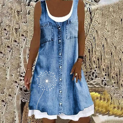 Sofia™ | Morbido ed Elegante Abito in Denim