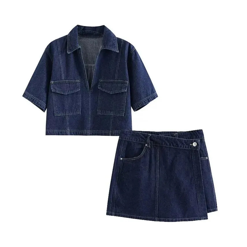 Sofia® | Set in Denim con Scollatura a V