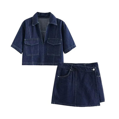 Sofia® | Set in Denim con Scollatura a V