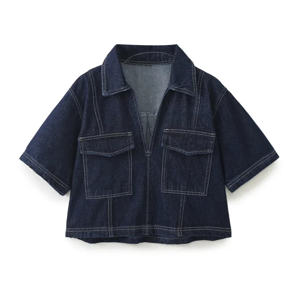 Sofia® | Set in Denim con Scollatura a V
