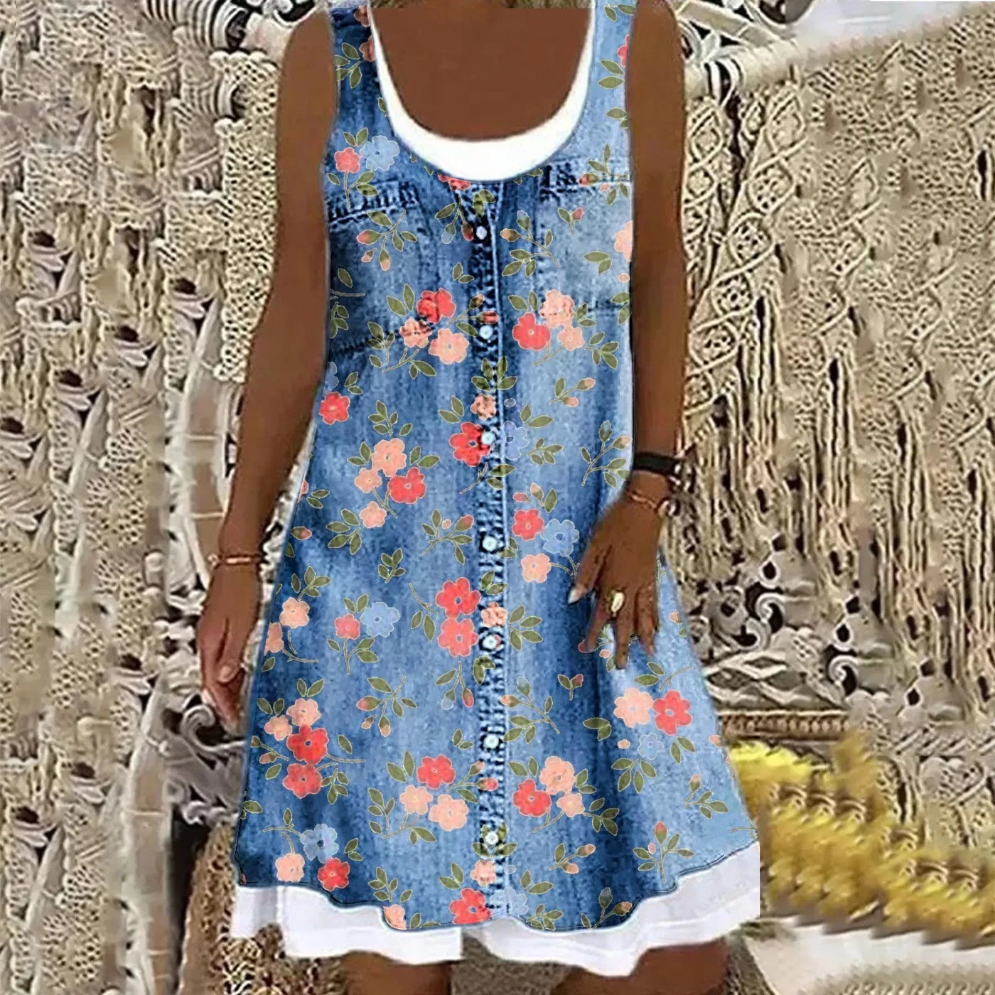 Sofia™ | Morbido ed Elegante Abito in Denim