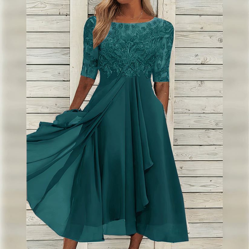 Taryn® | Abito midi in pizzo elegante