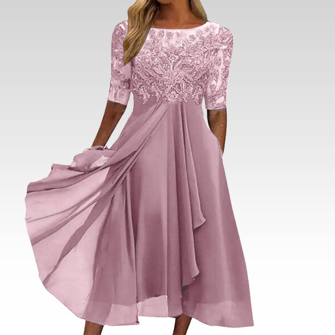 Taryn® | Abito midi in pizzo elegante