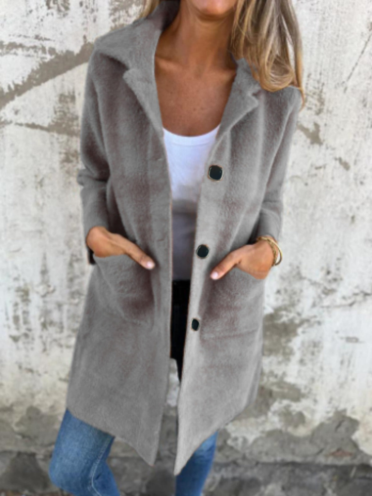 Marcela | Cappotto casual, monopetto, spesso