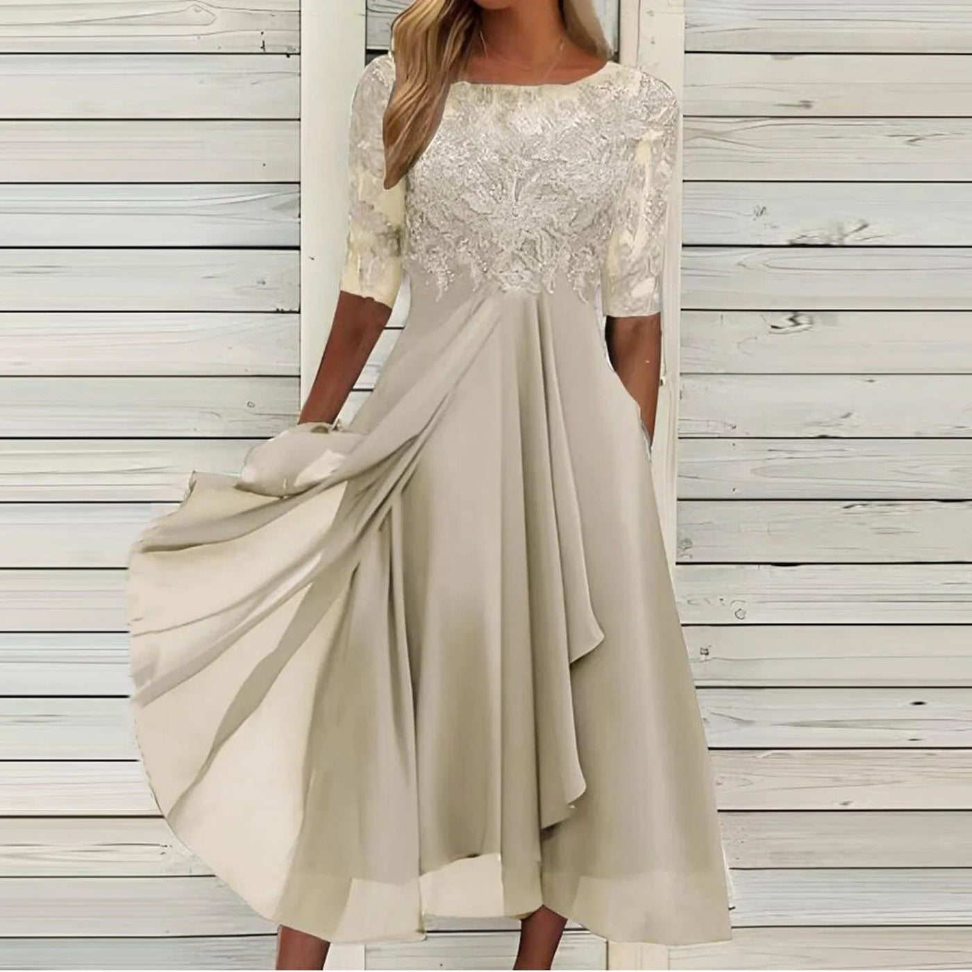 Taryn® | Abito midi in pizzo elegante