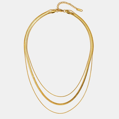 Collana a Catena Multilayer Dorata