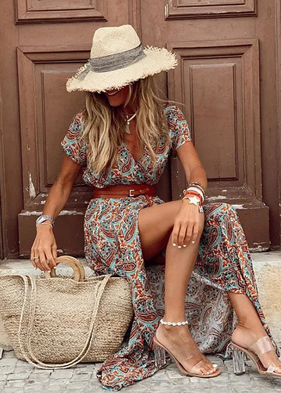 Alessia | Abito maxi boho leggero