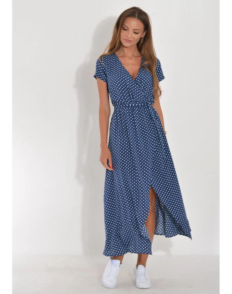 EVA | Abito Elegante con Scollatura a V e Copertura della Pancia