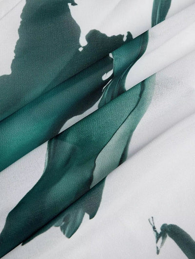 Griselda™ | Abito Lungo con Stampa Acquerello