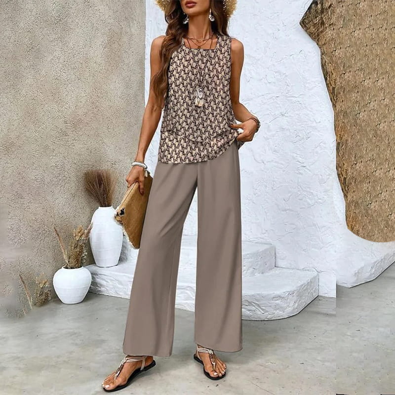 Claire | Completo 2 pezzi foglie
